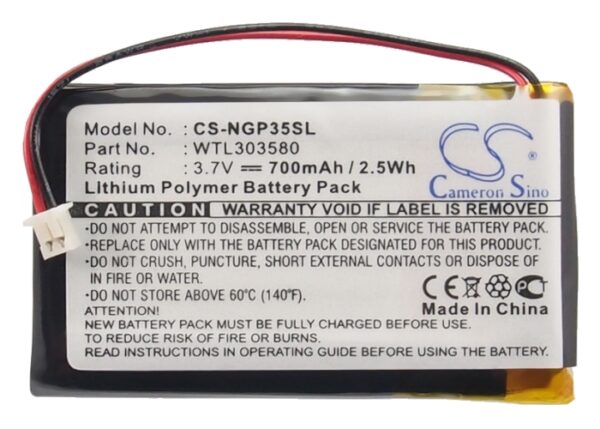 700mAh for Navgear Streetmate GT-35,Streetmate GT-35 3D,GT-35-128MB,GT35,Pearl,Streetmate GT-43 3D,GT-35 3D,Pearl GT-35-119732