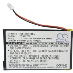 1200mAh for Navgear StreetMate GP-43-119991