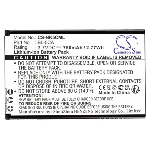750mAh for Anycool Enjoy W02-116936