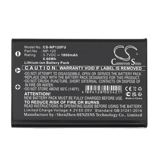 1800mAh for Aiptek DXG-595V-115688