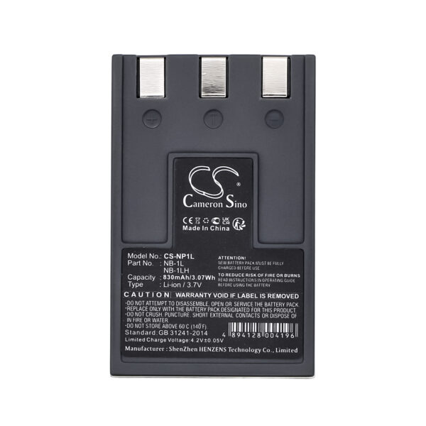 830mAh for Canon Digital IXUS 200a,Digital IXUS 300,Digital IXUS 300a,Digital IXUS 320,Digital IXUS 330,Digital IXUS 400,Digital IXUS 430,Digital IXUS 500,Digital IXUS V,Digital IXUS V2-115977