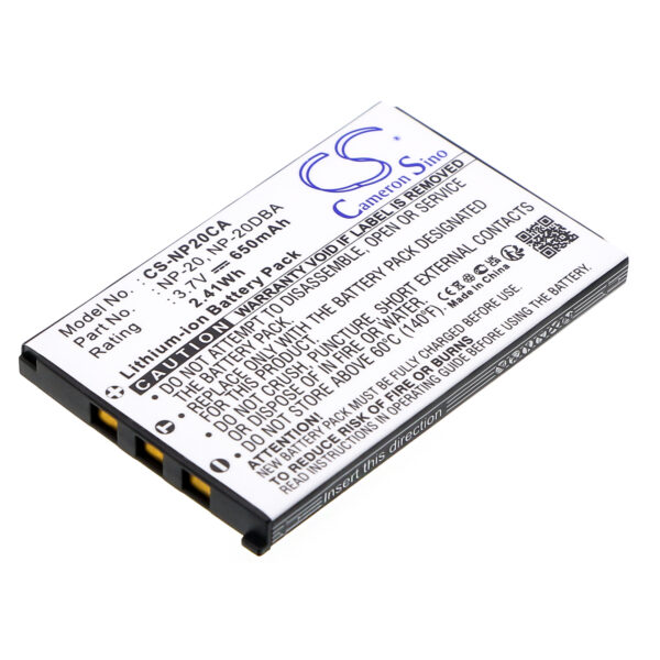 650mAh for Casio Exilim EX-S770SR,Exilim EX-S770BE,Exilim EX-S770BU,Exilim Card EX-S880BK,Exilim EX-S600D,Exilim EX-Z75BK,Exilim EX-Z75SR,Exilim EX-S3,Exilim EX-Z6,Exilim EX-S500WE-0