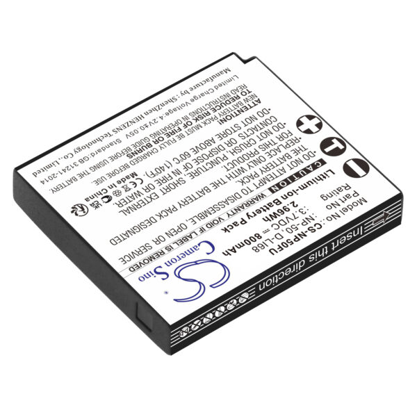 800mAh for Fujifilm FinePix F60fd,FinePix F100fd,FinePix F50fd,FinePix F200EXR,FinePix F70EXR,FinePix F75EXR,FinePix XP100,FinePix X20,FinePix X10,FinePix XF1-115757