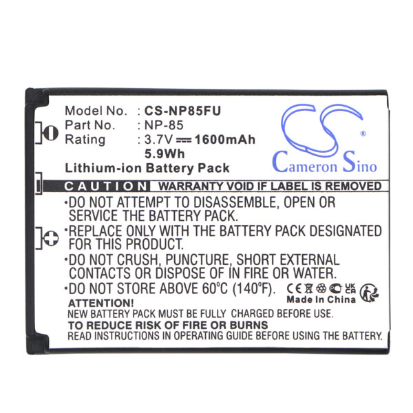1600mAh for Fujifilm Finepix F305,Finepix SL300,Finepix SL280,Finepix SL260,Finepix SL240,Finepix SL305,Finepix SL245,FinePix SL1000-115272