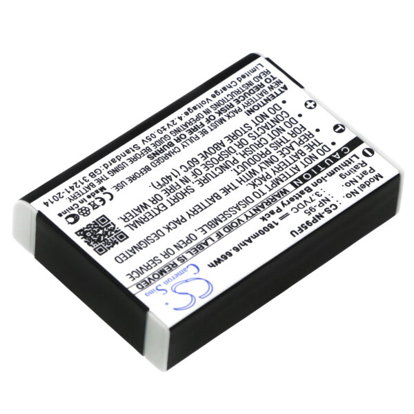 Replaces battery for Fujifilm NP-95, 1800mAh-115769