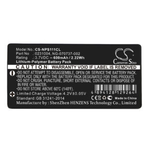 600mAh for NEC Dterm,PS111,PS3D,PSIII-117159