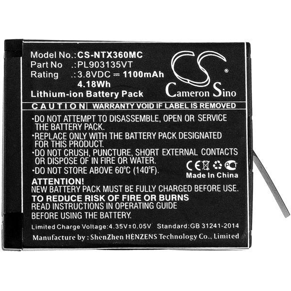 1100mAh for Insta360 One X-115178