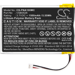 1500mAh for Panasonic HX-A100,HX-A1M,HX-A100-H,HX-A500,HX-A500-D,HX-A500-H-115045