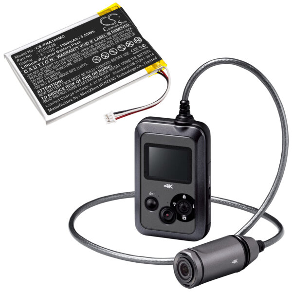 1500mAh for Panasonic HX-A100,HX-A1M,HX-A100-H,HX-A500,HX-A500-D,HX-A500-H-115048