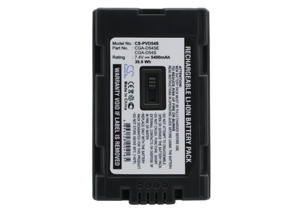 5400mAh for Panasonic AG-DVC62,NV-MX500,NV-MX350,NV-GX7,NV-DS30A,NV-DS29,AG-DVC60E,AG-DVX100AP,NV-MX350B,AG-HVX200P-0