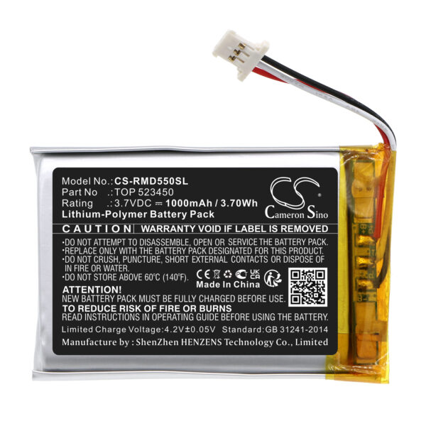 1000mAh for RAND MCNALLY TND-550,TND-540-119159