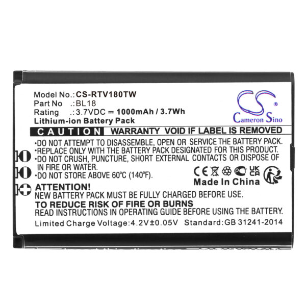 1000mAh for Retevis RT18,RT618-118203