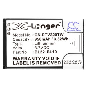 950mAh for Retevis RT22,RT22S,DT22,RT622,RT15,RT19,RT619-118211