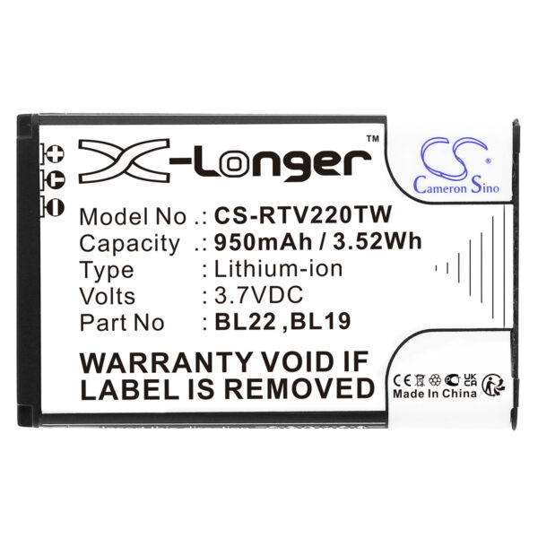950mAh for Retevis RT22,RT22S,DT22,RT622,RT15,RT19,RT619-118211
