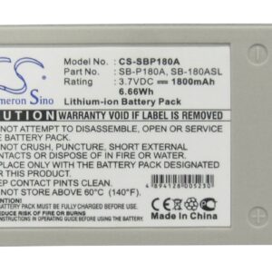 1800mAh for Samsung VP-X220L,SC-X300L,SC-X210WL,SC-X205L,SC-MM12,SC-MM11,SC-MM10,VP-X300L,VP-X210L,SC-X300-115800