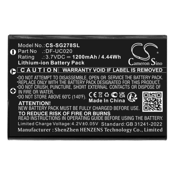 1200mAh for Zycast SG-278-120324