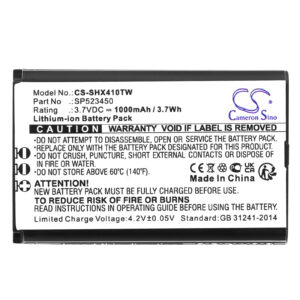 1000mAh for SenHaix 1410,1420,1430-118228