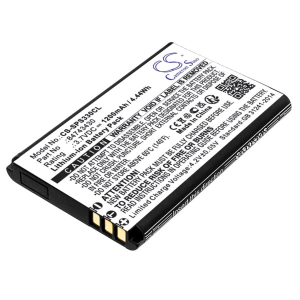 Replacement Battery for Spectralink S33, S33 DECT, S35, S37, BT229865, Lithium-ion 1200mAh-0 Replacement Battery for Spectralink S33, S33 DECT, S35, S37, BT229865, Lithium-ion 1200mAh-0