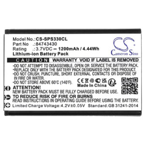 Replacement Battery for Spectralink S33, S33 DECT, S35, S37, BT229865, Lithium-ion 1200mAh-117028