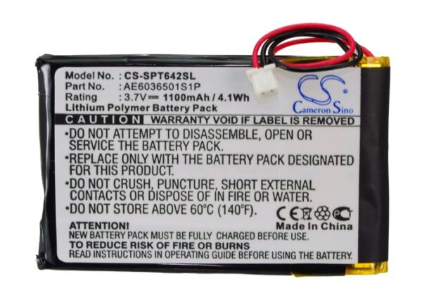 1100mAh for Spetrotec 4642-E434-V12 SEG/N-119760