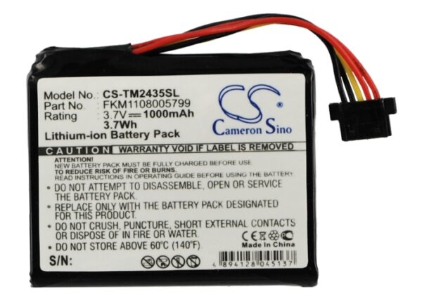 1000mAh for TomTom Go 2435,Go 2435TM,Go 2535,Go 2535T,Go 2535M,Go 2535TM,Go 2535TM WTE,Go 2535M Live,4CS03,4CQ01-119845
