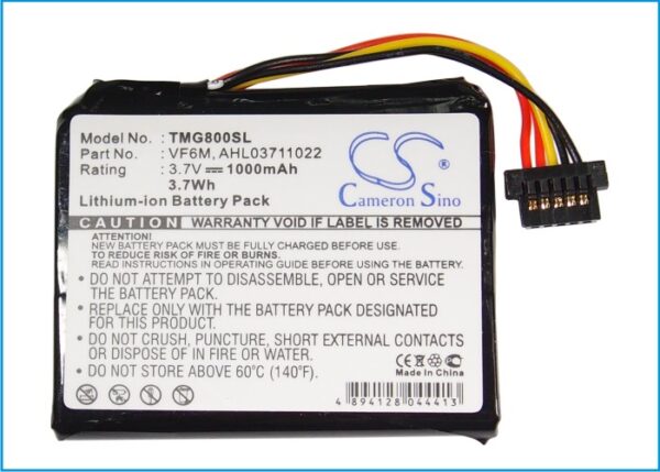 1000mAh for TomTom Go 820,Go Live 820,G0 825,Go Live 825,4ER51,4ER5.001.01,4EH52,4EH51,4EH45,4EJ51-119856