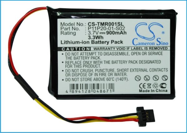 900mAh for TomTom Route XL,One XXL 540S,XXL540,XXL 540S,XXL540S,XXL 540M,XXL 540T,XXL 540TM,XXL 550,XXL 550T-119835