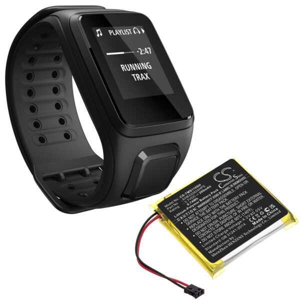 200mAh for TomTom Spark Cardio + Music GPS,Spark Cardio 2 + Music GPS-120759