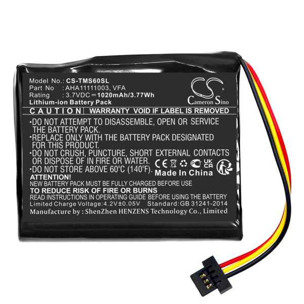 1020mAh for TomTom Start 60,Start 60 EU,Start 60 M,4EN62. 4EN6.001.02,4EN62,4EN6.001.02,VIA 1605-119709