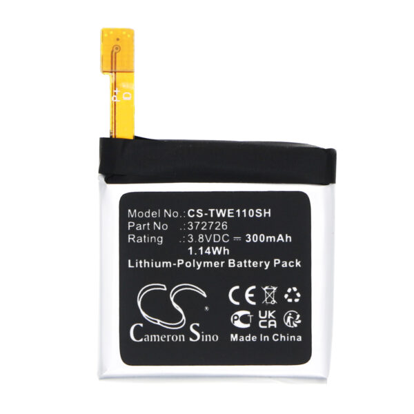 Replacement Battery for Ticwatch 1 46mm, WE11098, Li-Polymer 300mAh-120409