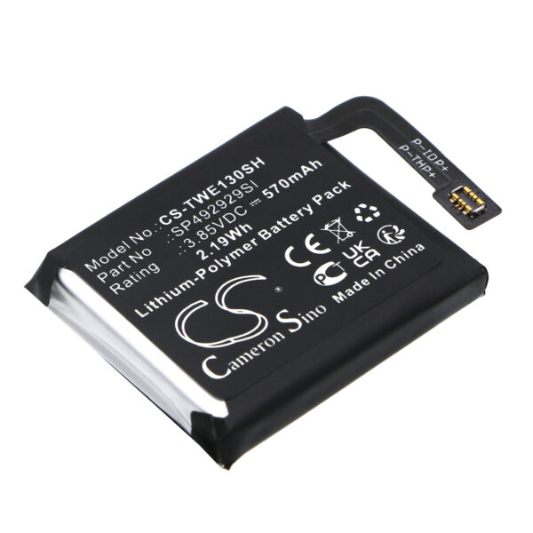 Replacement Battery for Ticwatch Pro 3, SP492929SI, Li-Polymer 570mAh-0 Replacement Battery for Ticwatch Pro 3, SP492929SI, Li-Polymer 570mAh-0