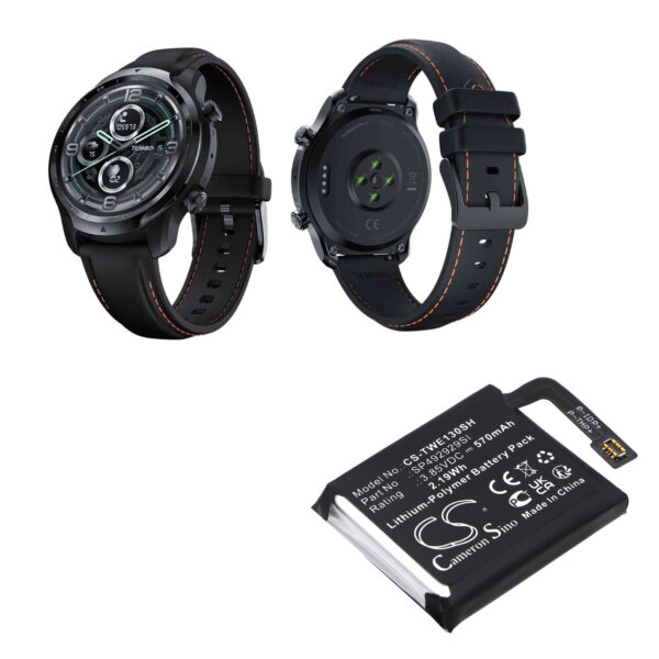 Replacement Battery for Ticwatch Pro 3, SP492929SI, Li-Polymer 570mAh-120396