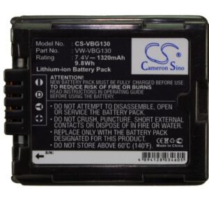 1320mAh for Panasonic HDC-SD9,HDC-HS9,HDC-SD5,HDC-SD1,HDC-SX5,SDR-H60,SDR-H40,SDR-H50,SDR-H41,SDR-H200-115455
