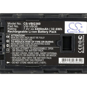 4400mAh for Panasonic HDC-HS300,HDC-TM300,HDC-HS250,HDC-SD100,HDC-HS100,HDC-HS20,HDC-TM20,HDC-SD20,HDC-SD9,HDC-HS9-115469