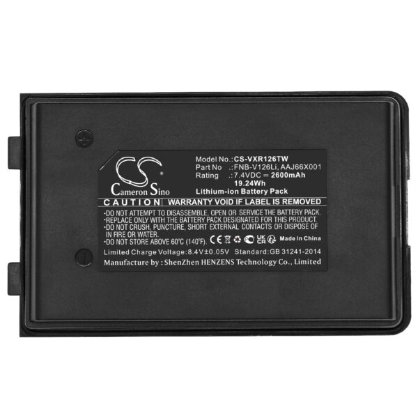 2600mAh for Vertex Standard VX-160,VX-180,VX-210A,VX-410,VX-420,VX-130,VX-420A,VX-110,VX-120,VX-150-118251