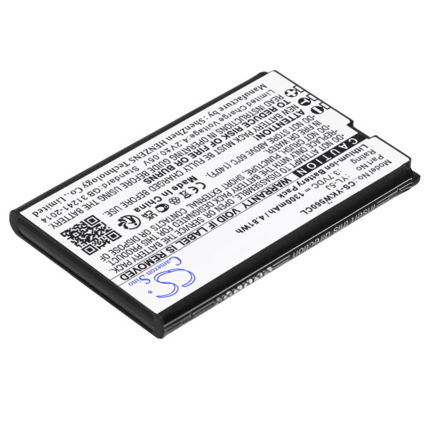 Replacement Battery for Yealink W56H, W56h/p, W56P, W60P, W76p, W59R, W56HB, W59VR, W79P, W77P, YL-5J, Lithium-ion 1300mAh-117171