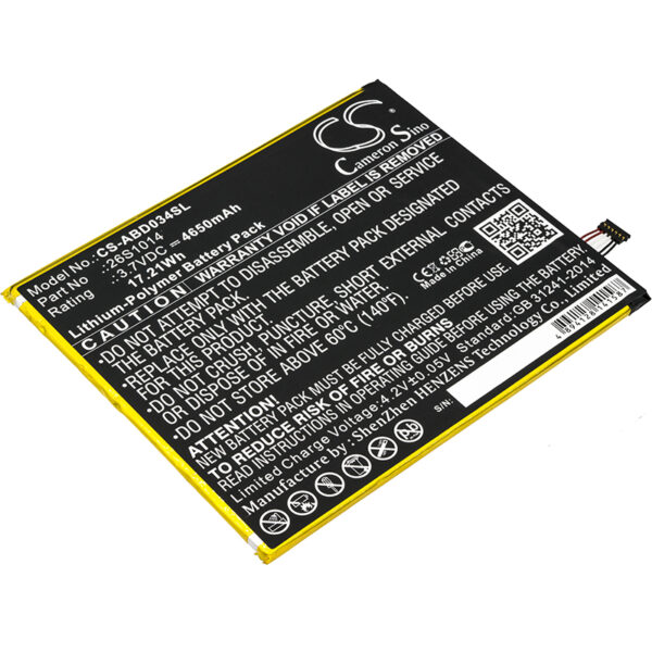4650mAh for Amazon Kindle Fire 8 7 Generation,SX034QT,Kindle Fire 8.7,SX0340T,L5S83A,Kindle Fire HD8 8TH-0