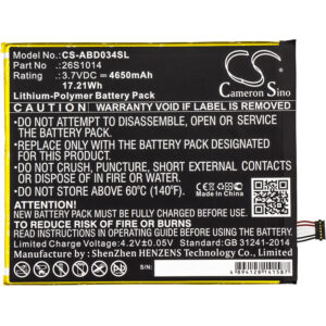 4650mAh for Amazon Kindle Fire 8 7 Generation,SX034QT,Kindle Fire 8.7,SX0340T,L5S83A,Kindle Fire HD8 8TH-126836