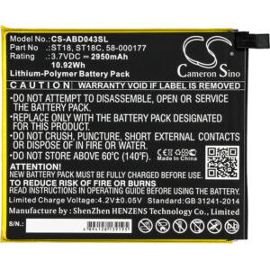 2950mAh for Amazon Kindle Fire 7",Kindle Fire 7th Generation 2017,B01GEW27DA,SR043KL,SR04KL-126881
