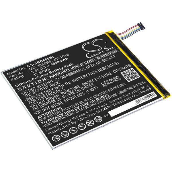 4650mAh for Amazon Kindle Fire HD 8,PR53DC-0