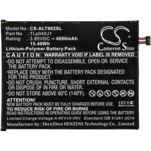 4000mAh for Alcatel A30 Tablet,A30 Tablet 4G LTE,9024W,8082,Joy Tab,9029Z-126964