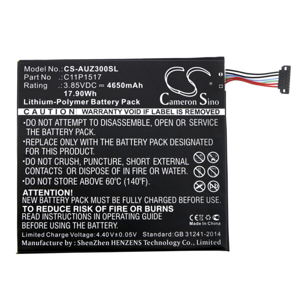 4650mAh for Asus ZenPad C 7.0 P01Z,ZenPad 10 Z300CNL,ZenPad Z300CNL,Pad ZenPad ZenPad 10 Z300M,Pad ZenPad ZenPad 10 Z0310M-126997