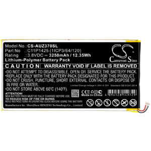 3250mAh for Asus ZenPad 7.0 Z370C,ZenPad M700KL,Z370KL 1B,Z370CG 1B,Z370C 1B,M700KL 1B,ZenPad 7.0 (Z370C-1A041A),Z370KL 1L,Z370CG 1L,Z370C 1L-126767