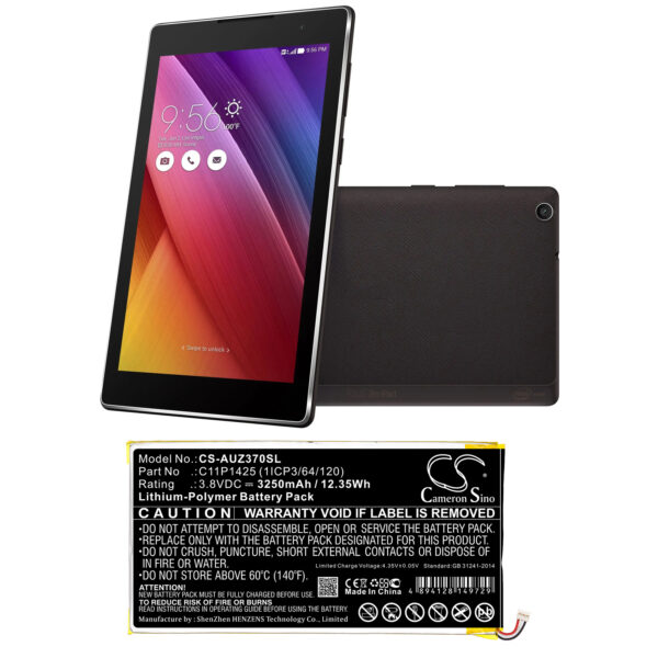 3250mAh for Asus ZenPad 7.0 Z370C,ZenPad M700KL,Z370KL 1B,Z370CG 1B,Z370C 1B,M700KL 1B,ZenPad 7.0 (Z370C-1A041A),Z370KL 1L,Z370CG 1L,Z370C 1L-126770