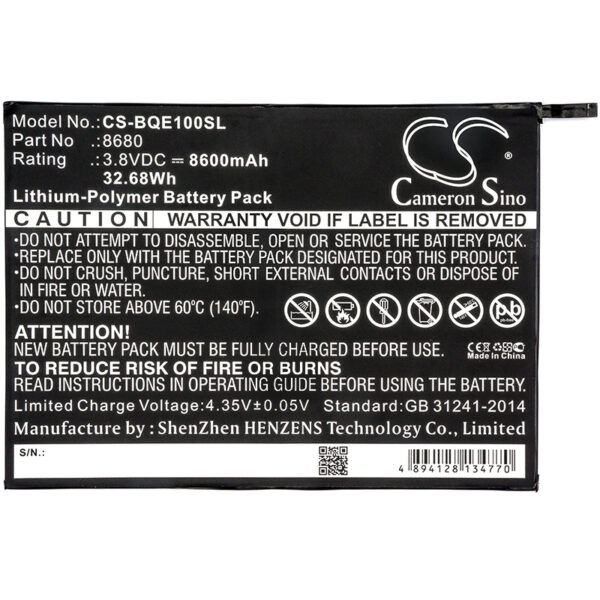 8600mAh for BQ E10,E10 tablet-126972