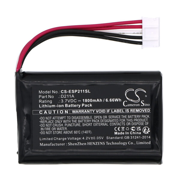 Replaces battery for Epson D211A, Lithium-ion 1800mAh-127795
