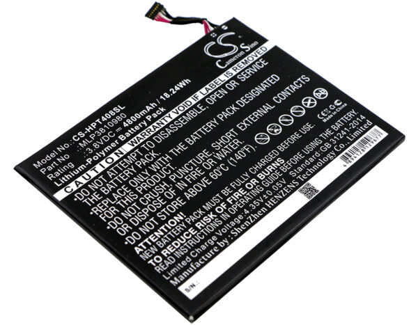 4800mAh for HP Pro Tablet 408 G1,I508O,T5L65PA,L4A35UT-0 4800mAh for HP Pro Tablet 408 G1,I508O,T5L65PA,L4A35UT-0
