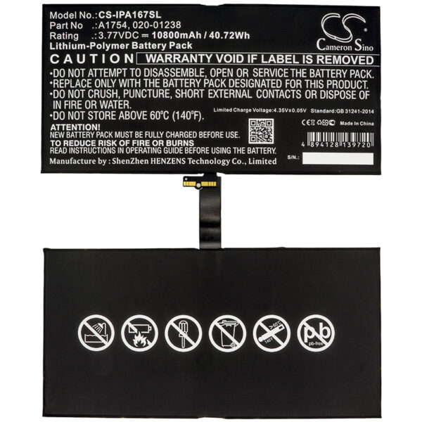 10800mAh for Apple iPad Pro 12.9 2nd Gen,iPad Pro 12.9 2017 2nd Gen,A1821,A1670,A1671-126869