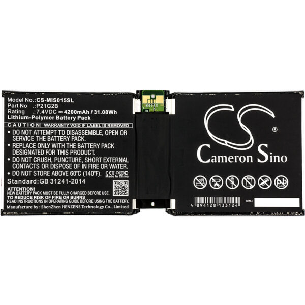 4200mAh for Microsoft Surface 2 RT2 1572,Surface 2 10.6",Surface RT2 1572 10.6 Inch,Surface RT2 1572 Pluto,Surface 2,Surface RT2 1572,Surface2 RT2 1572-126980