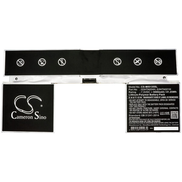 5500mAh for Microsoft Surface113.5",Surface213.5",Surface213.5"1703,Surface213.5"1704,SurfaceBook213.5"1705,Surface Book 2 13.5 Inch 1705,Surface Book 2 13.5 Inch 1704,Surface Book 2 13.5 Inch 1703,Surface Book GEN2 13.5-inch,Surface Book GEN1-126797